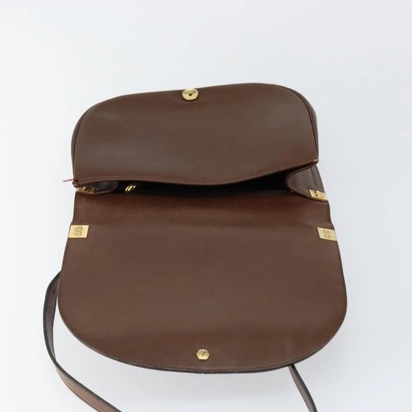 Christian Dior Shoulder Bag Leather Brown Gold Auth bs29937 - Picture 10 of 16